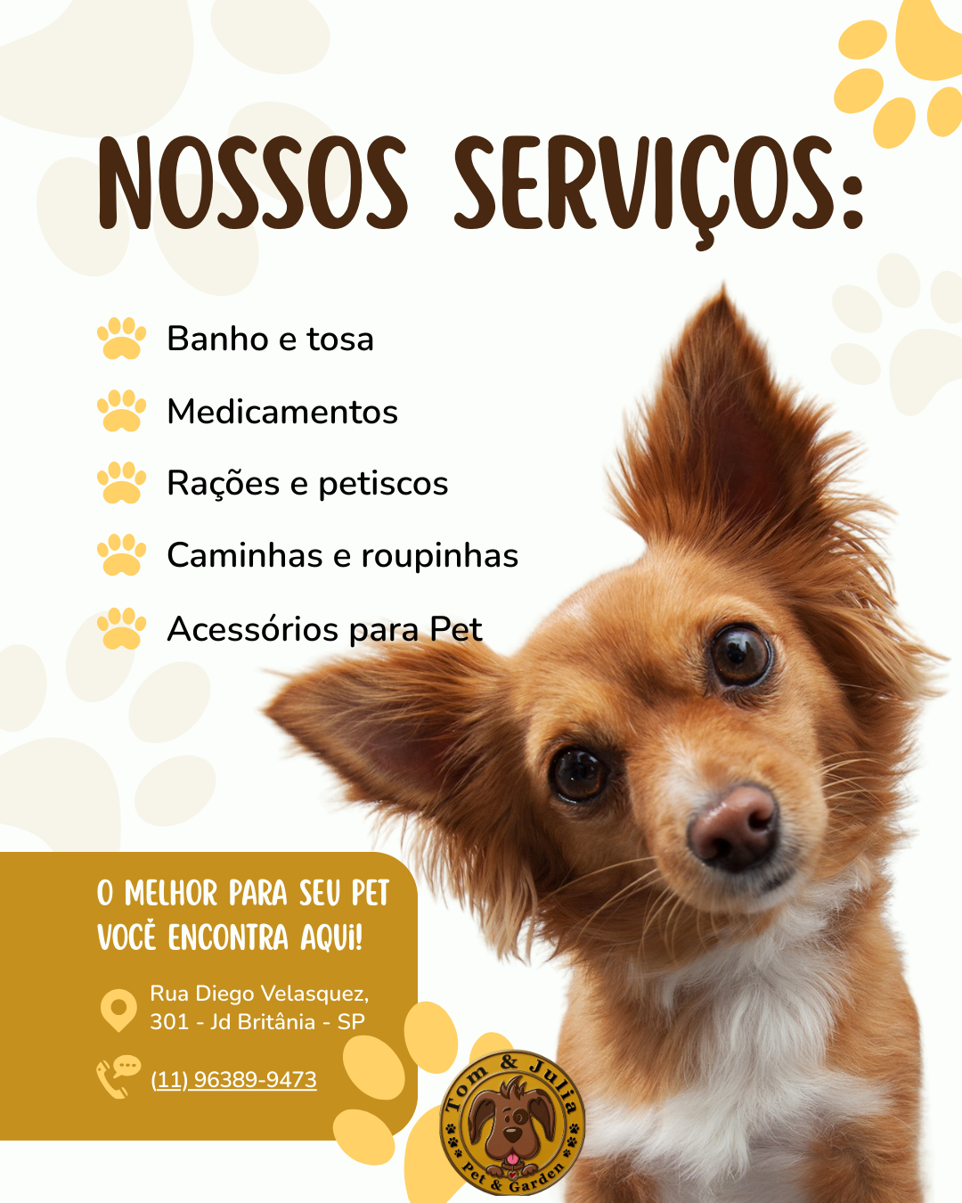 Você conhece o PET TOM  & JULIA